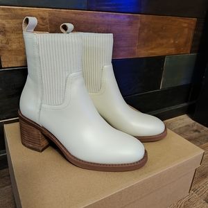 Admire bone leather booties